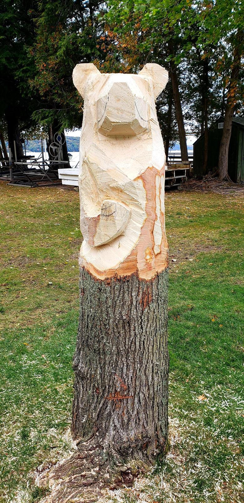 Carving underway on October 14